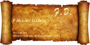 Fábián Diána névjegykártya